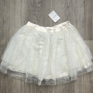 White Tulle Skirt with Sparkle
